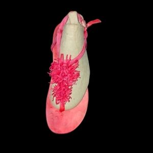 Vionic Pink Sandals with Tulle Detail
